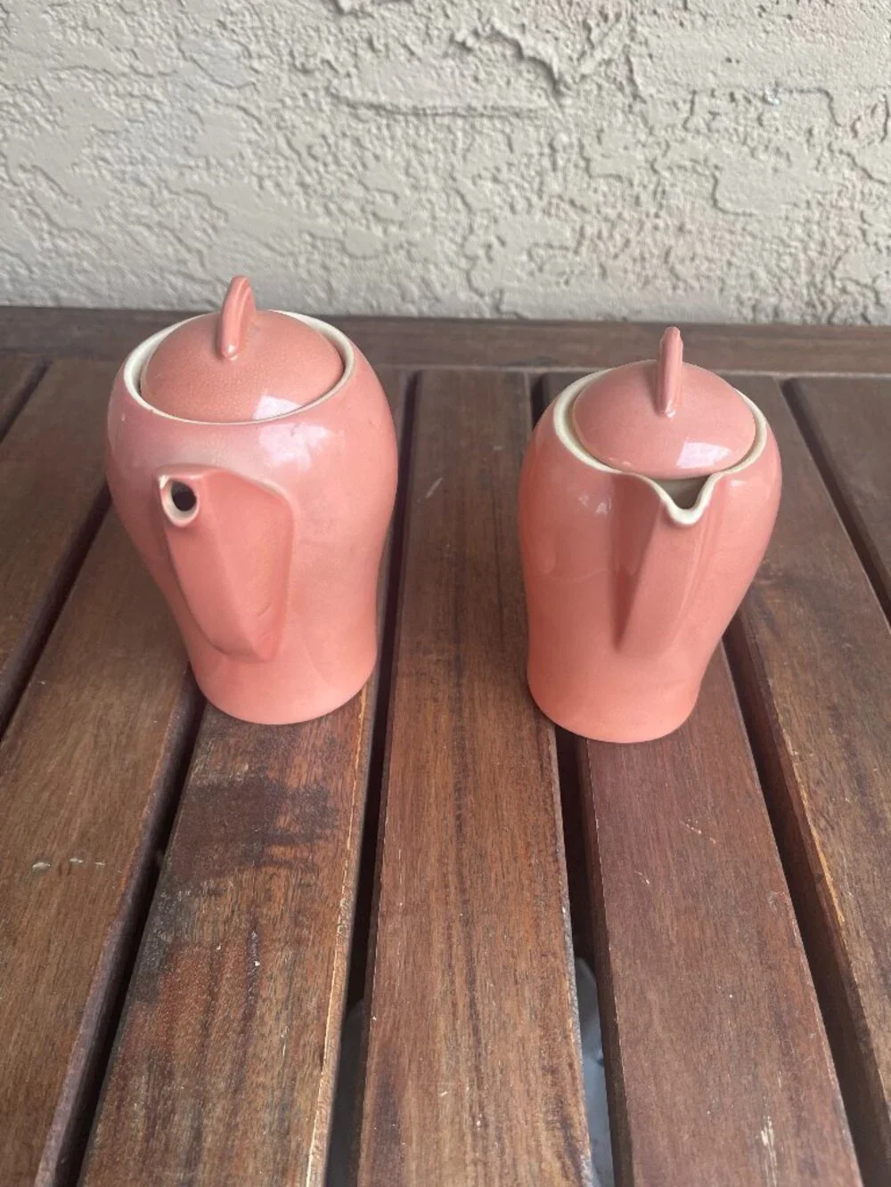 Art Deco Susie Cooper - Pink 2055 -Small Kestrel-shaped Hot Water Pot Coffee Pot